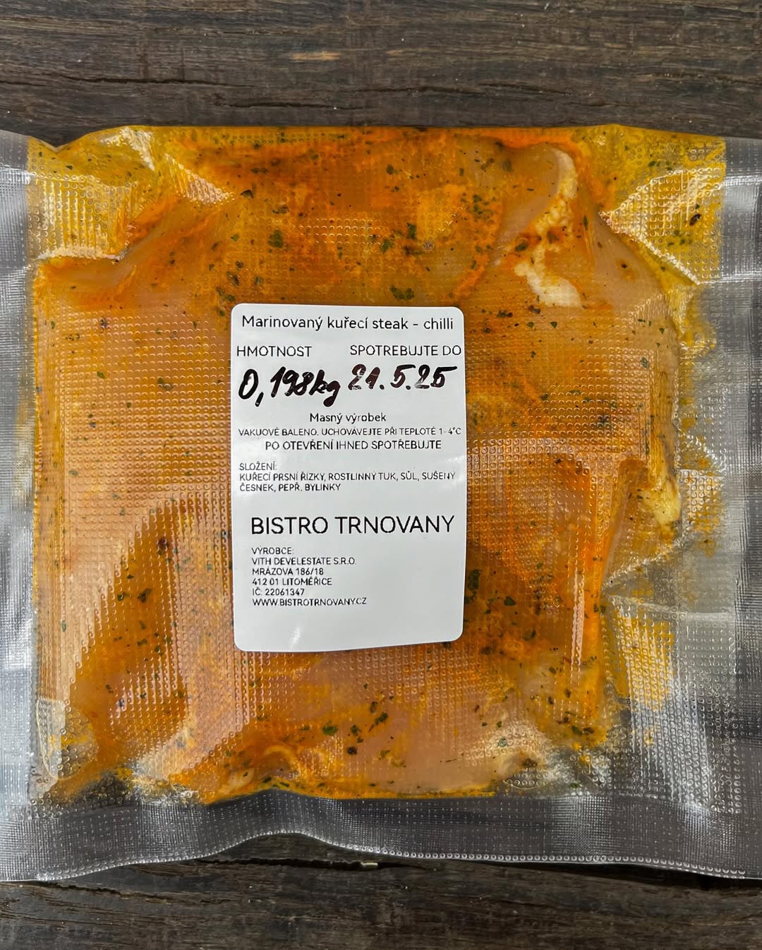 Marinovaný kuřecí steak — chilli